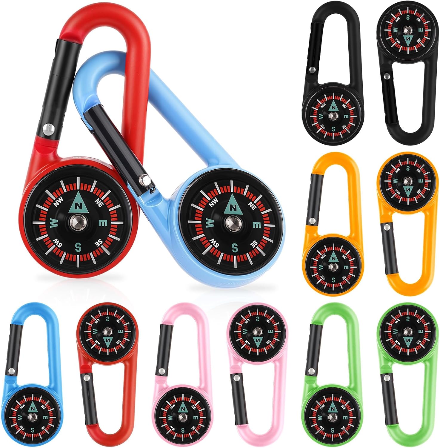 12 PCS Compass Keychain, Small Pocket Magnetic Keychain Compass Colorful Survival Hiking Mini Compasses for Outdoor Camping Hiking Backpacking Accessory Party Favors 12 PCS Compass Keychain, Small Pocket Magnetic Keychain Compass Colorful Survival Hiking Mini Compasses for Outdoor Camping Hiking Backpacking Accessory Party Favors