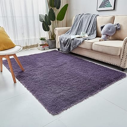 Amazon Meiler カーペット 1 5畳 北欧 可愛い ラグ 遊び毛防止 1畳 1 2畳 おしゃれ 北欧 パープル かわいい ラグマット 絨毯 インテリア リビング 柔らかいラグ マット 防ダニ 抗菌 通年 160 250 春夏秋冬 耐摩耗性 防音性能 丸洗い可能 床暖房対応 ラグ カーペット