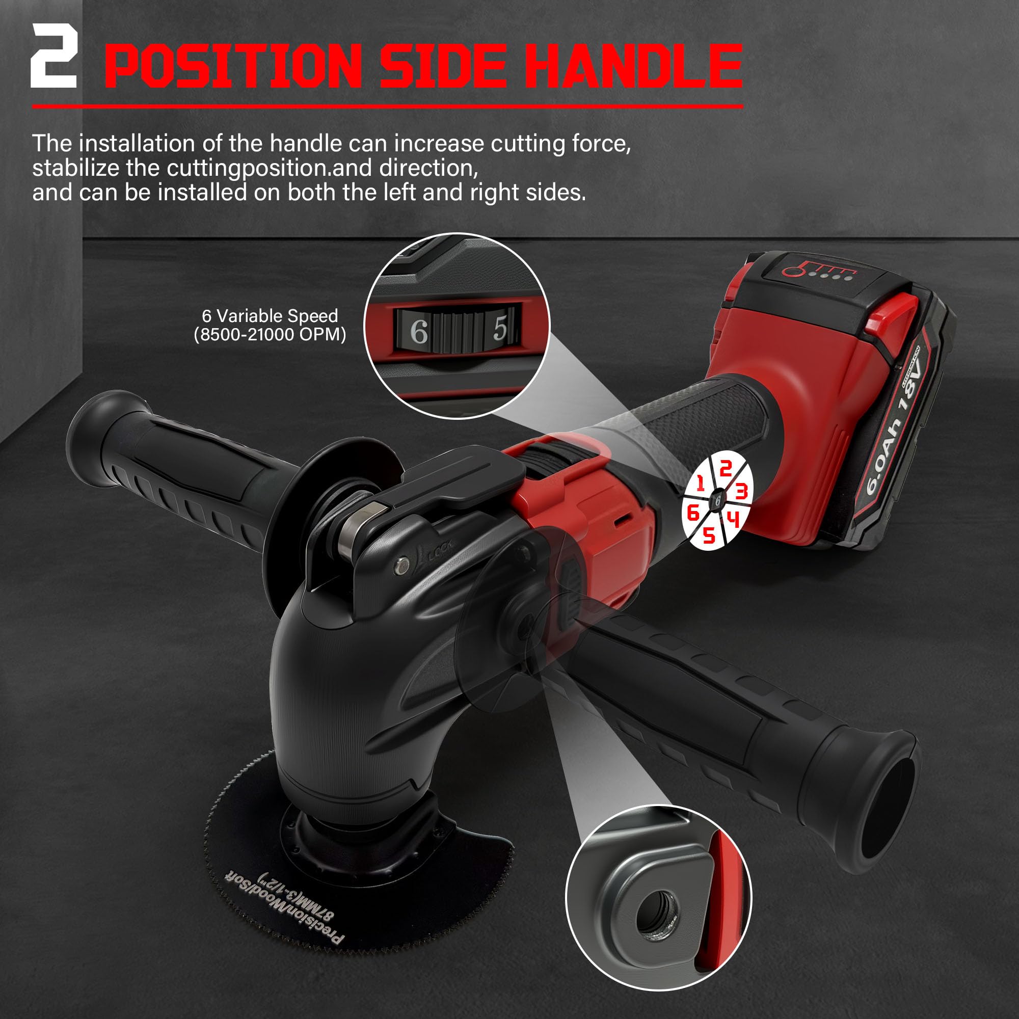 Milwaukee - Utensile multifunzione oscillante per batteria da 18 V, strumento di rettifica multiuso, angolo di oscillazione di 4°, 6 velocità variabili, design a lama rapida con 22 accessori per