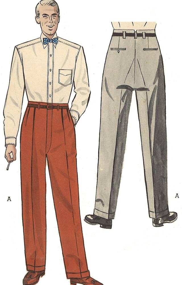 1950s Sewing Pattern, Men’s Tailored Fred Astaire Slacks