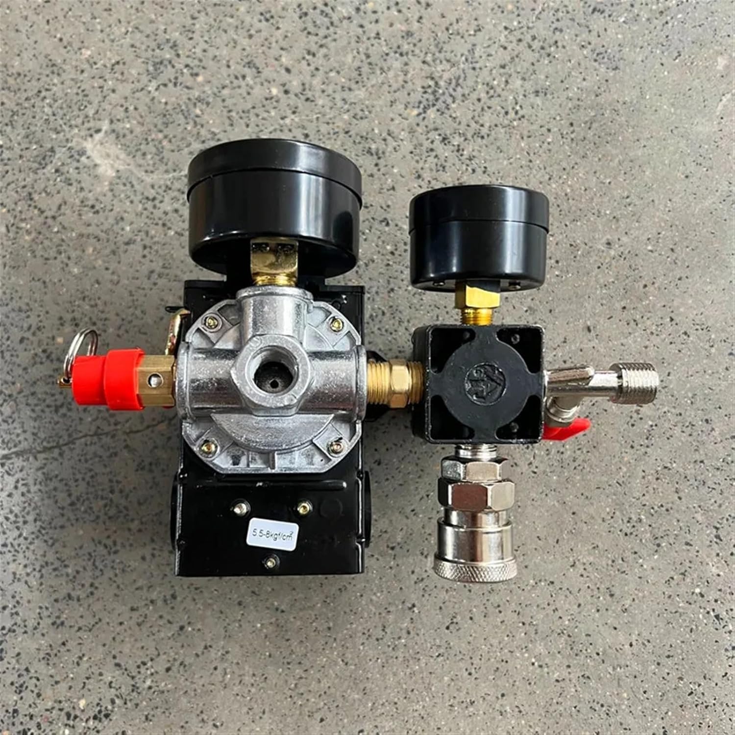 Air Compressor Pressure Switch with Valve Control Regulators Gauge 90-120PSI 4 Port Safety Valve Air Compressor Parts 220V