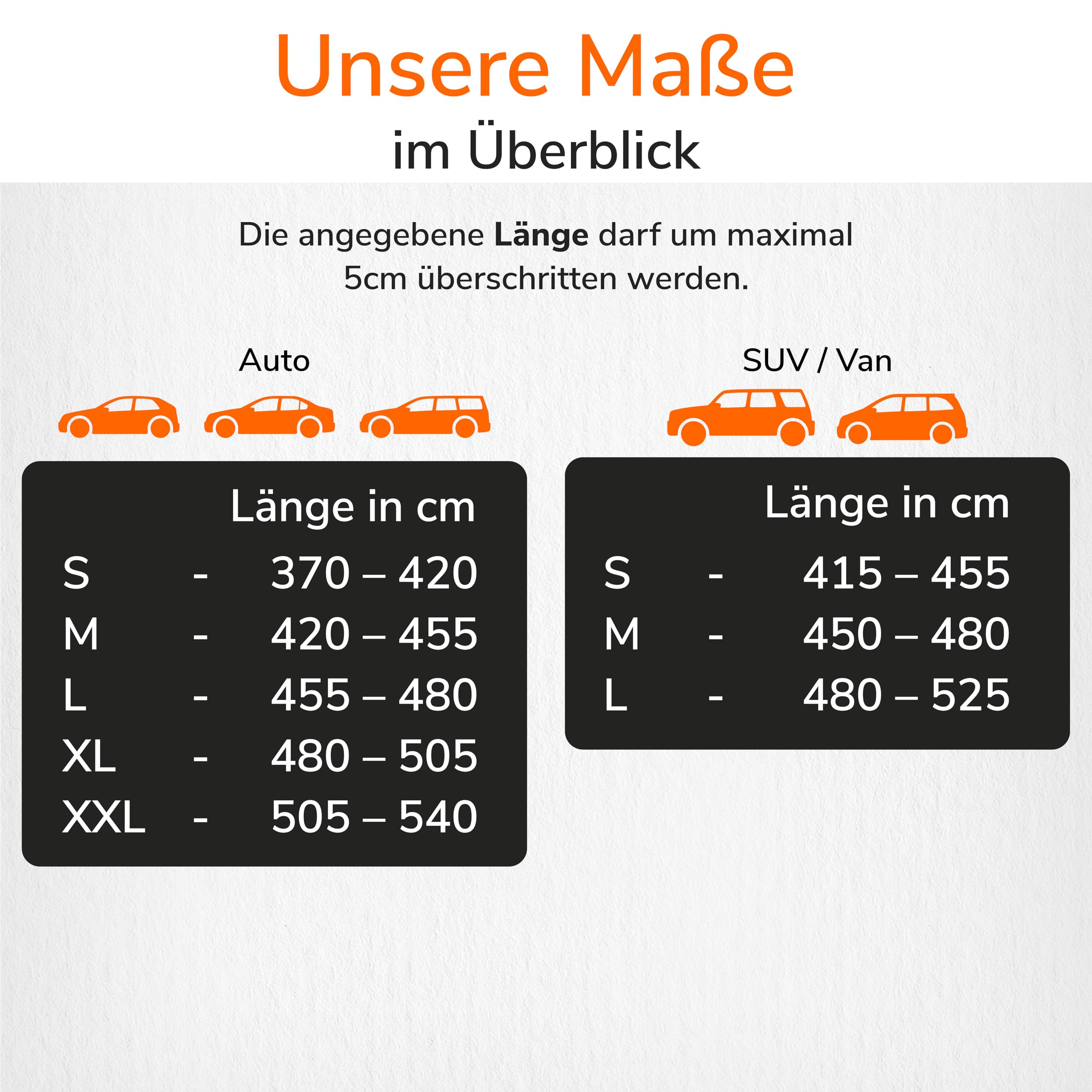 Upgrade4cars Autoabdeckung Indoor Stretch | Auto Abdeckplane aus Stoff in Schwarz | Größe SUV - M (450-480 cm)