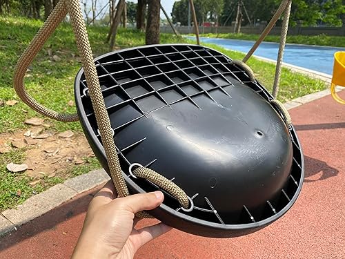 Miniatura 7 de SELEWARE Asiento de columpio resistente para adultos y niños, columpio de árbol con cuerdas a prueba de clima, accesorios para patio trasero,