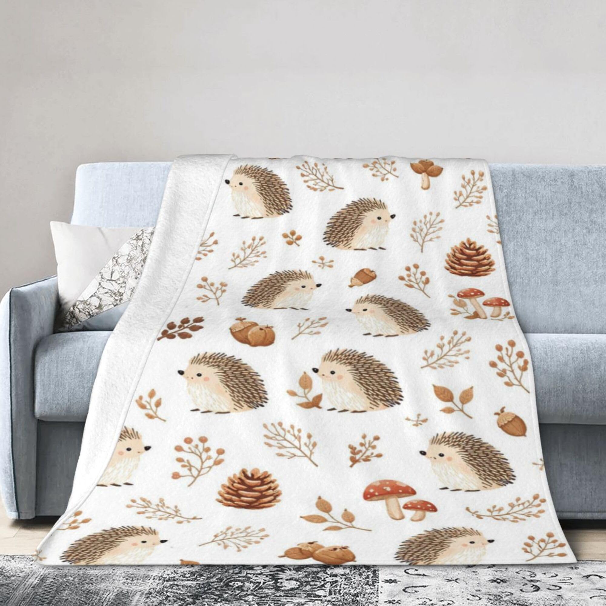 Hedgehog Blanket Hedgehog Throw Blanket Super Soft Cozy Plush Fluffy Fuzzy Fleece Blankets Gifts for Girls Women Boys Kids Adults 40"X50"
