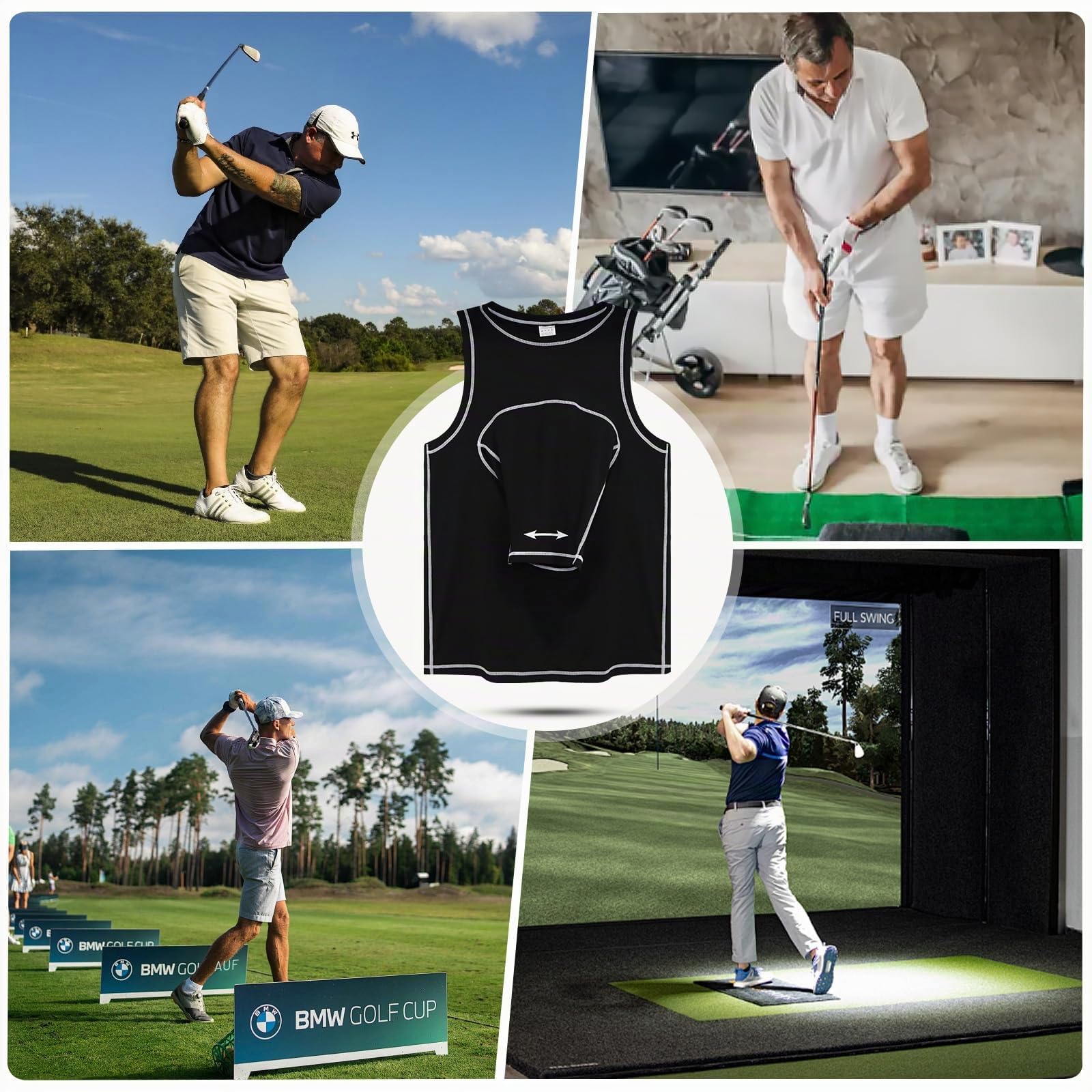 Golf Swing Shirt Trainer,Easy Correct Training Swing Breathable, arm Swing Posture Corrector,Breathable Arm Posture Corrector Golfers, Golf Swing Training Aid Black