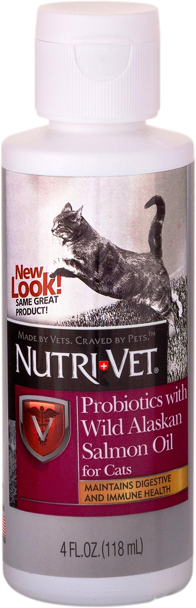 Nutri Vet 99849-6 Probiotics With Wild Alaskan Salmon Oil For Cats - 4 Oz