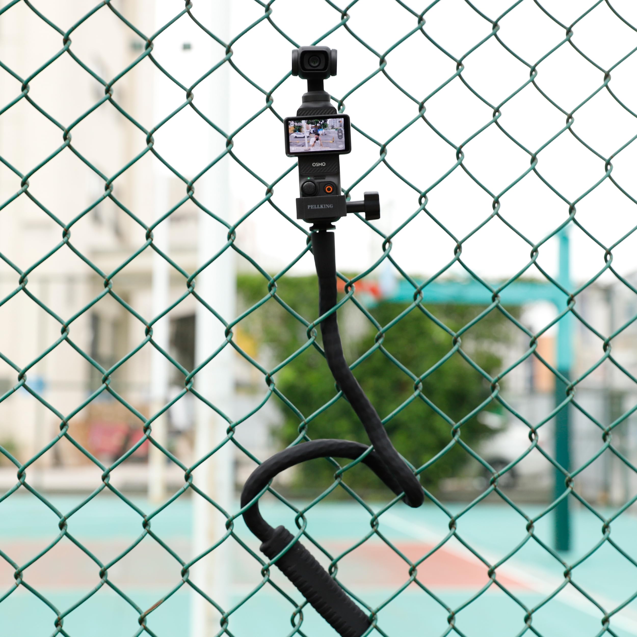 Pellking Flexible Twist Arm Mount Fence Stand for DJI OSMO Pocket 4 3/GoPro/Insta360/Smartphones | Mount for Fence,Tripod, Selfie Stick & Handlebar Accessories