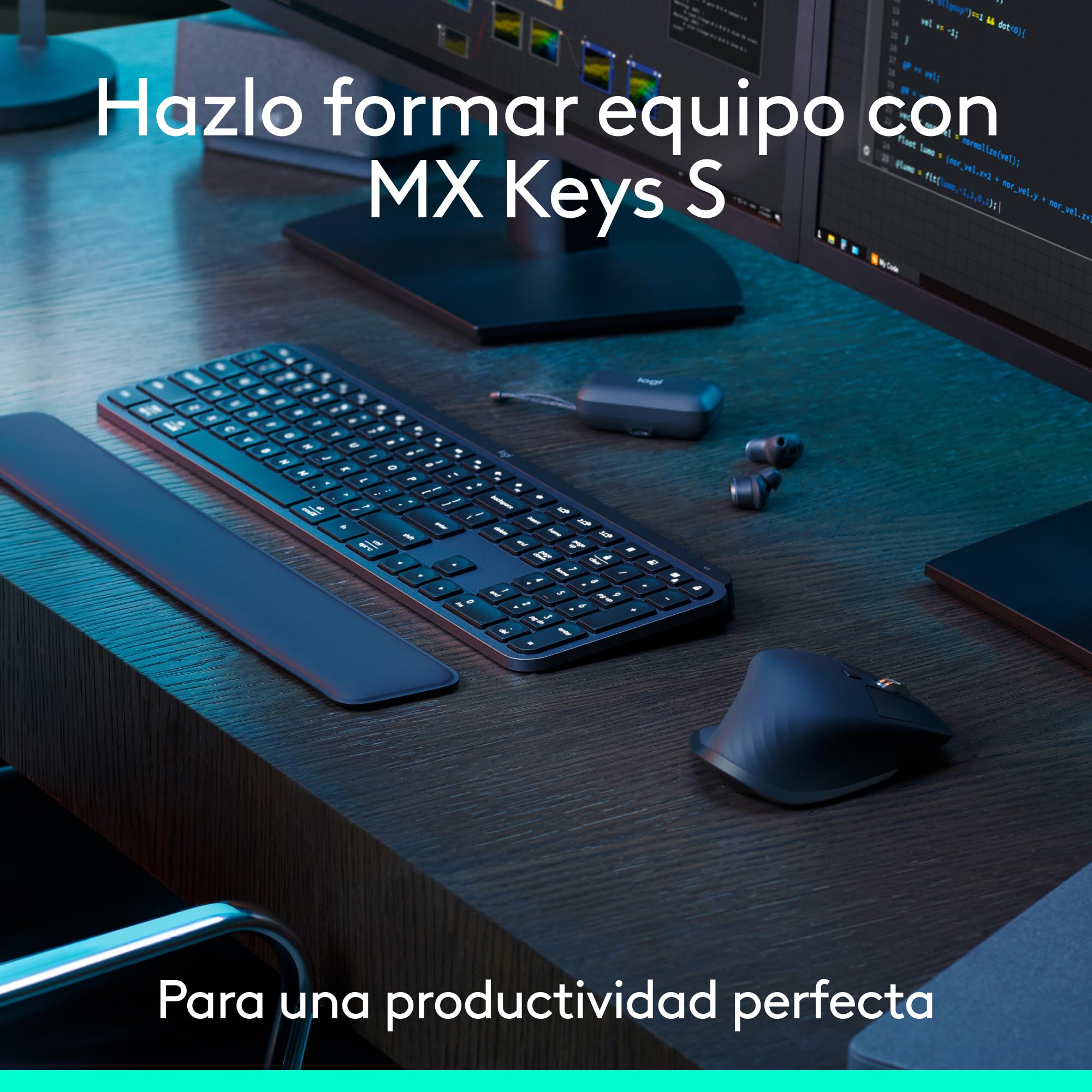 Logitech MX Master 3S, ratón inalámbrico de Alto Rendimiento con Desplazamiento ultrarrápido, Ergo, 8000 dpi, Seguimiento sobre Cristal, clics discretos, Bluetooth, Windows, Linux y Chrome - Grafito