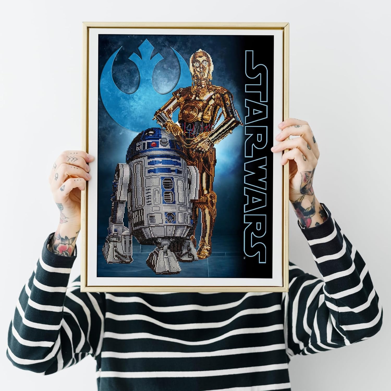 DIAMOND DOTZ Star Wars Droids Diamond Painting Kits for Adults - Diamond Art Kits a Relaxing Creative Craft Kit with Dotz Gems 20x16