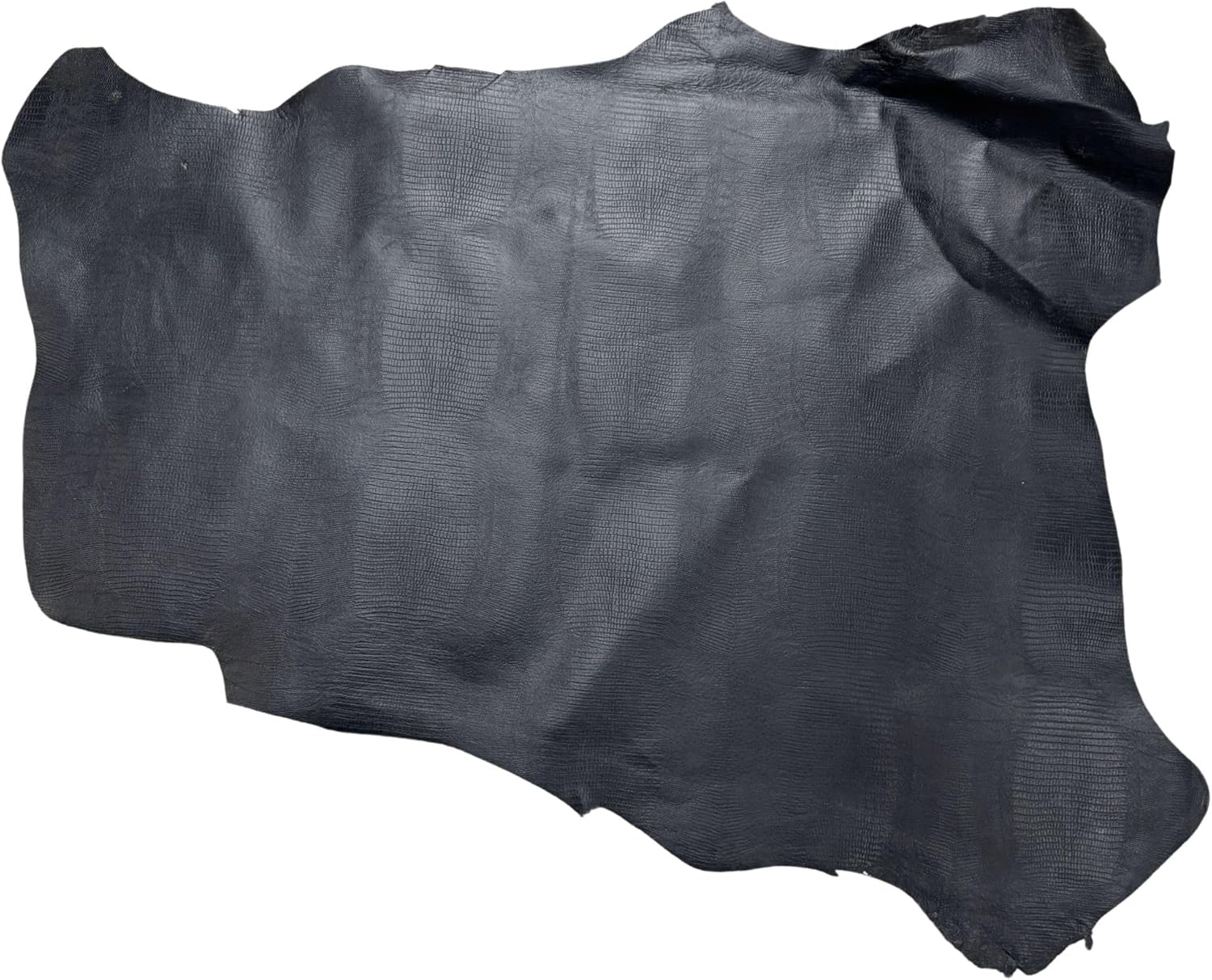 Lizard Print Cowhide Leather Split - Black Lining Cow Hide Leather Skin for Craft 2 oz - 8-13 Square Feet