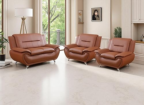 Miniatura 55 de Sofás de cuero para sala de estar, juego de sofás para sala de estar, sofá para dormitorio, apartamento, juegos de muebles para sala de estar (cuero