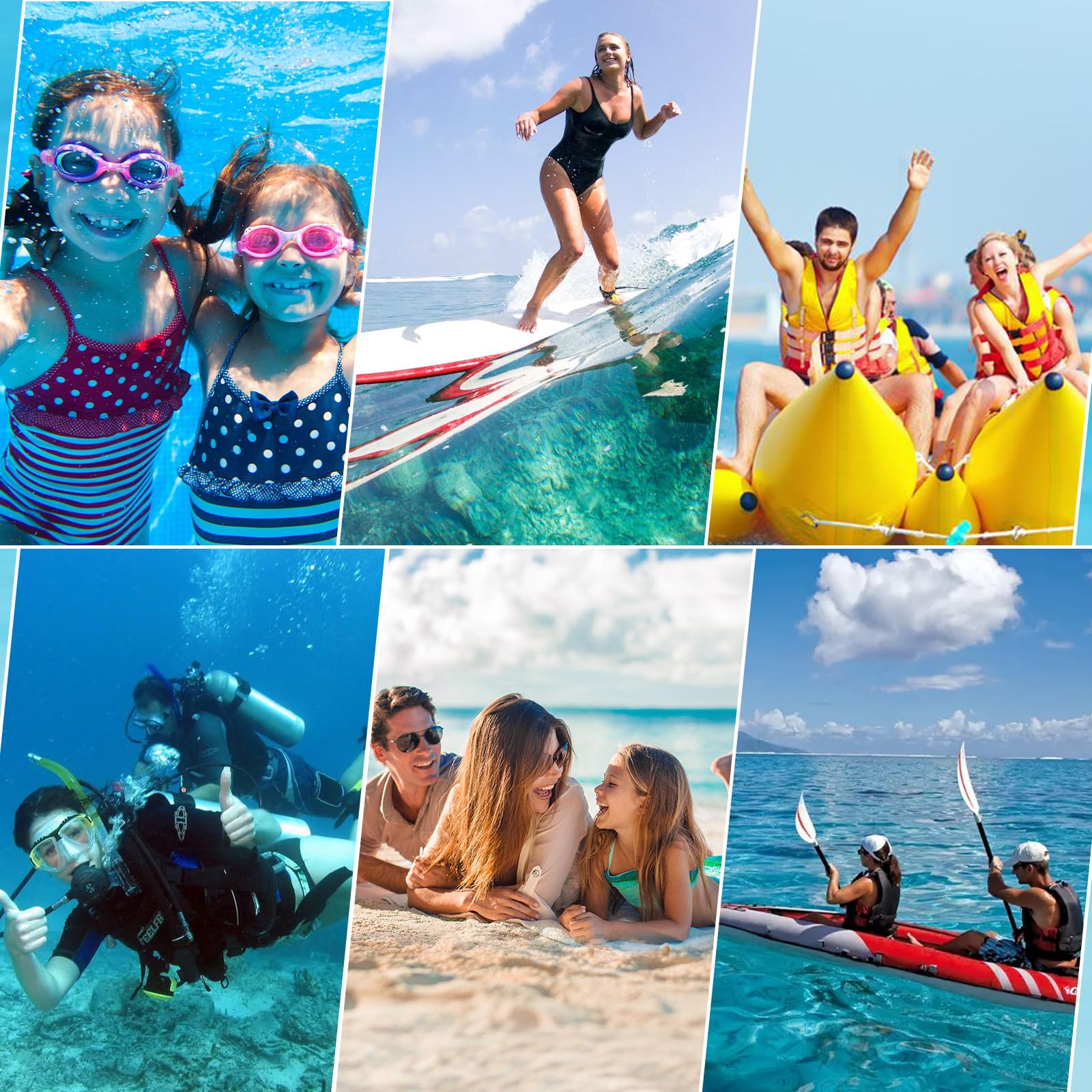 Borsa Impermeabile Mare, Custodia Impermeabile Smartphone, Sacca Stagna, Dry Bag, IP68 Marsupio Subacquea Impermeabile con Cintura Regolabile per Spiaggia Nuoto, Canottaggio, Pesca, Escursioni