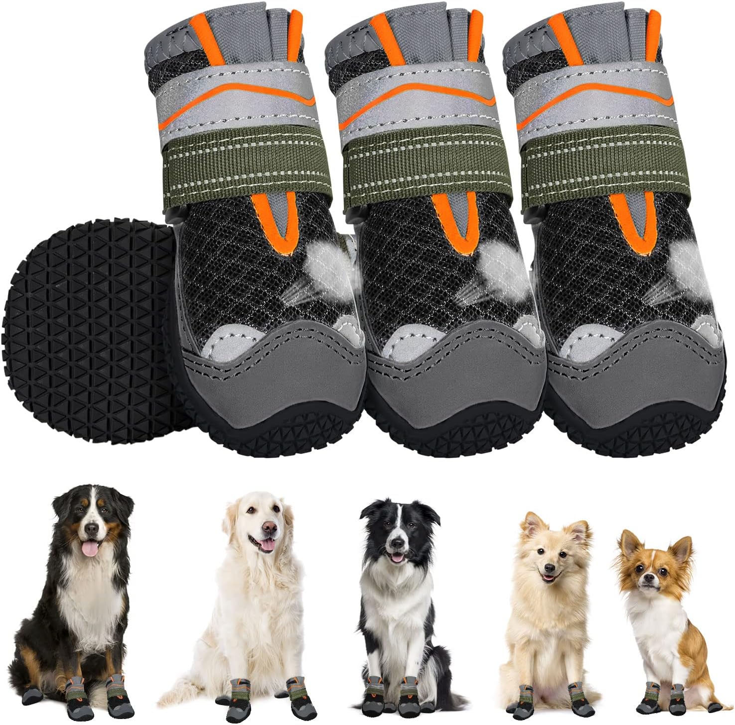 SlowTon Dog Boots for Injured Paws Waterproof, Breathable Dog Paw