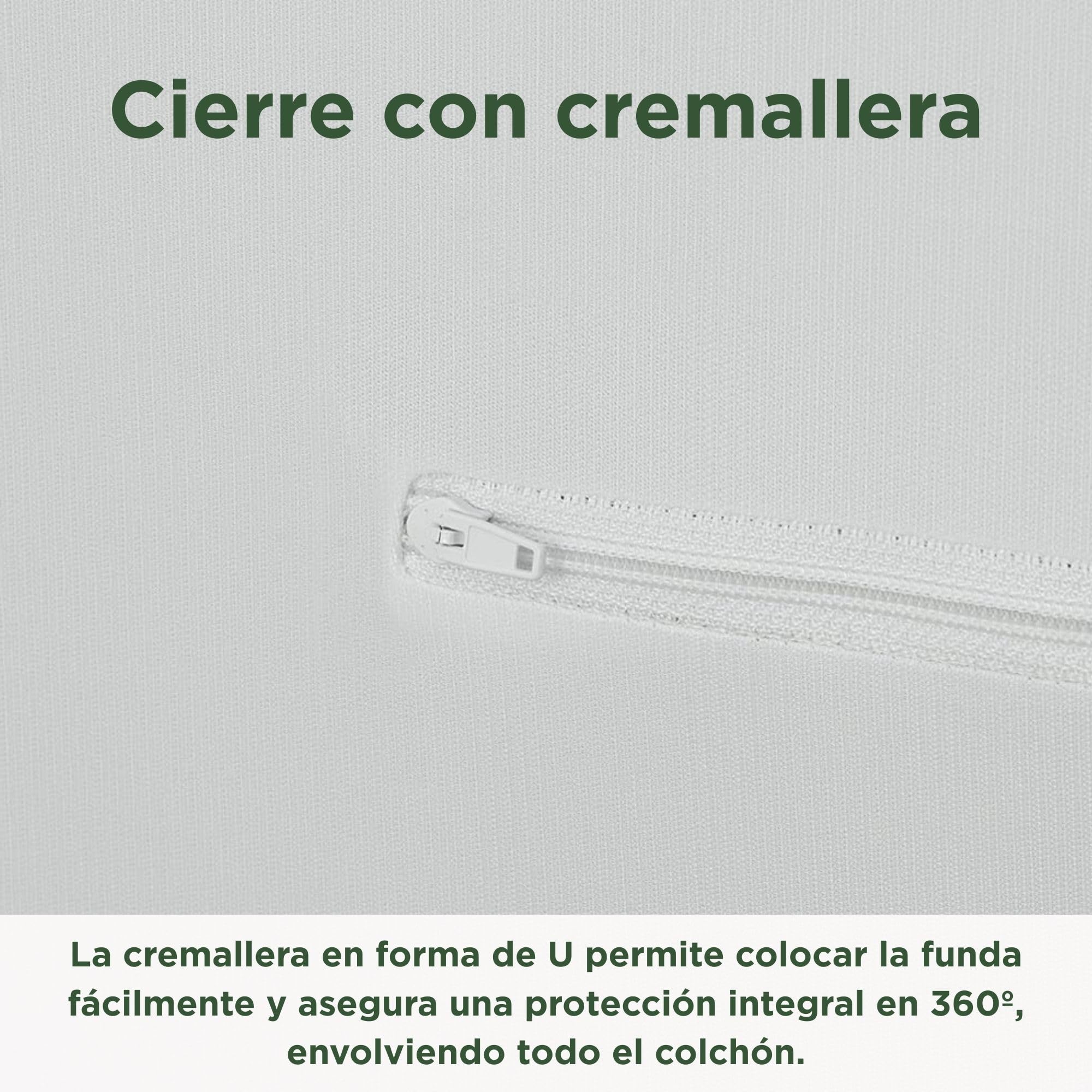 SAVEL - Funda de colchón Impermeable y Transpirable 60x120 cm para Cuna con Tratamiento antiácaros | Protector con Cremallera | Cubre colchón Oeko-Tex