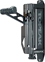 Vista 1 de Topeak Soporte para bicicleta Swing-Up DX – Sistema de almacenamiento ajustable para montaje en pared para ahorrar espacio, giro de doble lado