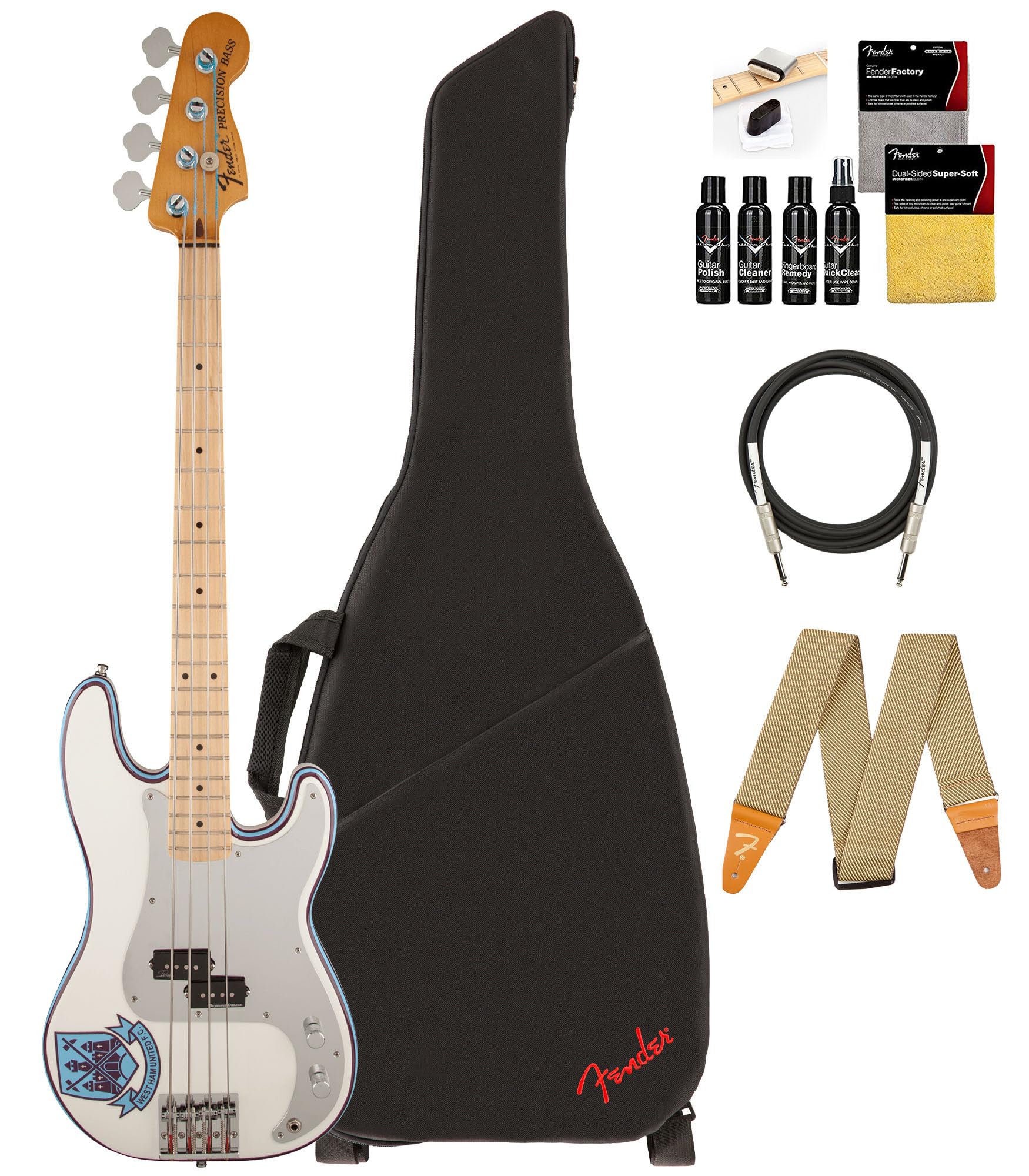 Amazon.com: Fender Steve Harris Precision Bass- Olympic White