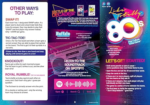 Miniatura 8 de Buffalo Games Like Totally 80's - Juego de trivia de cultura pop