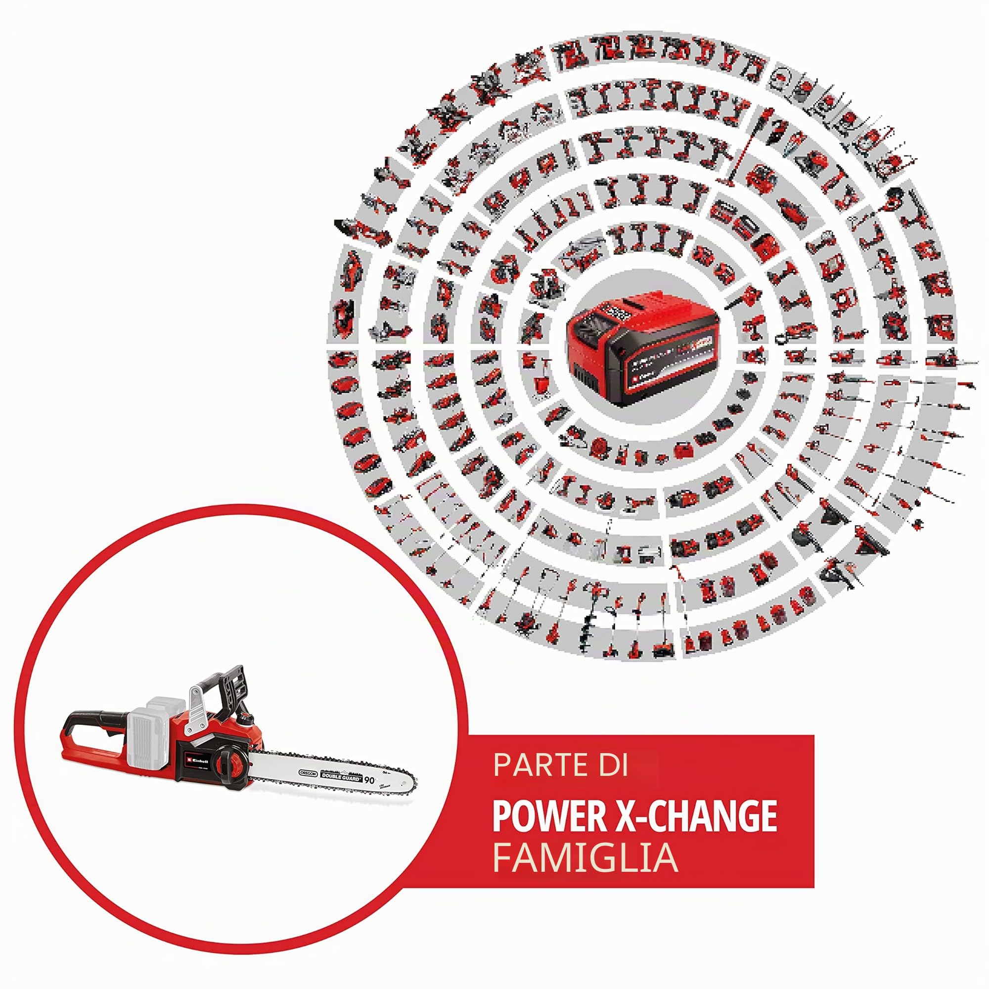 Einhell Professional GP-LC 36/35 Li-Solo Elettrosega a batteria Power X-Change (36V - 2x18V, Barra 35 cm, taglio 33 cm, vel, catena 15 m/s, serbatoio olio 115 mL, senza batteria e caricabatteria)