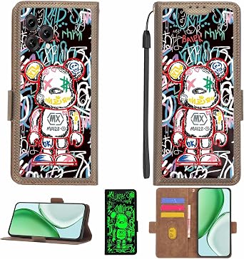 Aroepurt Case Compatible for Hafury V1 Phone Case Flip Cover [with Tempered Glass Screen Protector][RFID Blocking][Luminous Effect] LPT-MXX