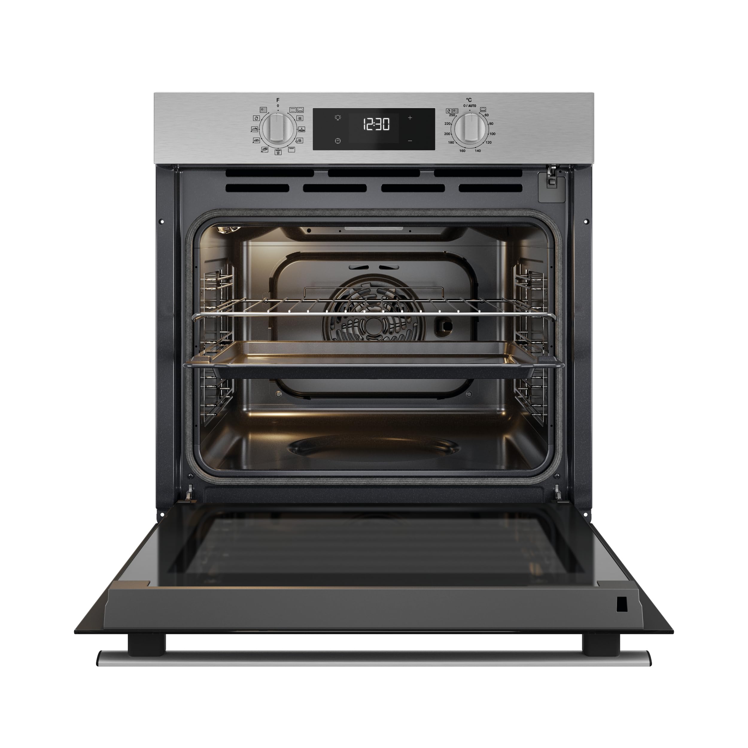 Whirlpool OMR58RR0X - Forno Multifunzione Da Incasso, Elettrico, Ventilato, Pirolitico, Capacità 71L, Acciaio Inox, Classe A+. Cook 3, Cool Door, Easy Clean. 59,5 x 59,5 x 55,1cm
