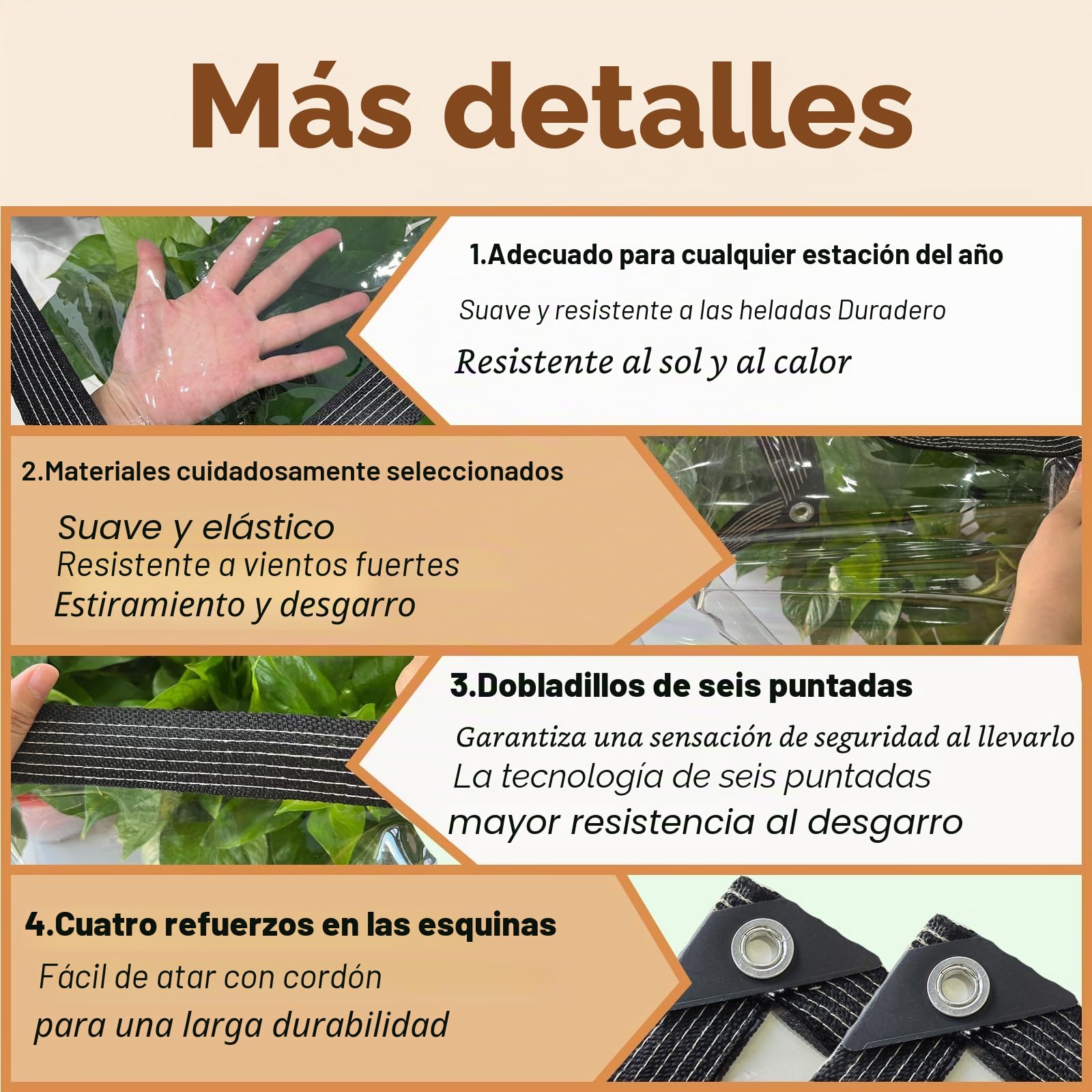Lona transparente con ojales, 2 x 3 m, lona de PVC transparente, impermeable, transparente, plegable, resistente a la intemperie, para exteriores, camping, balcón, cenador, jardín