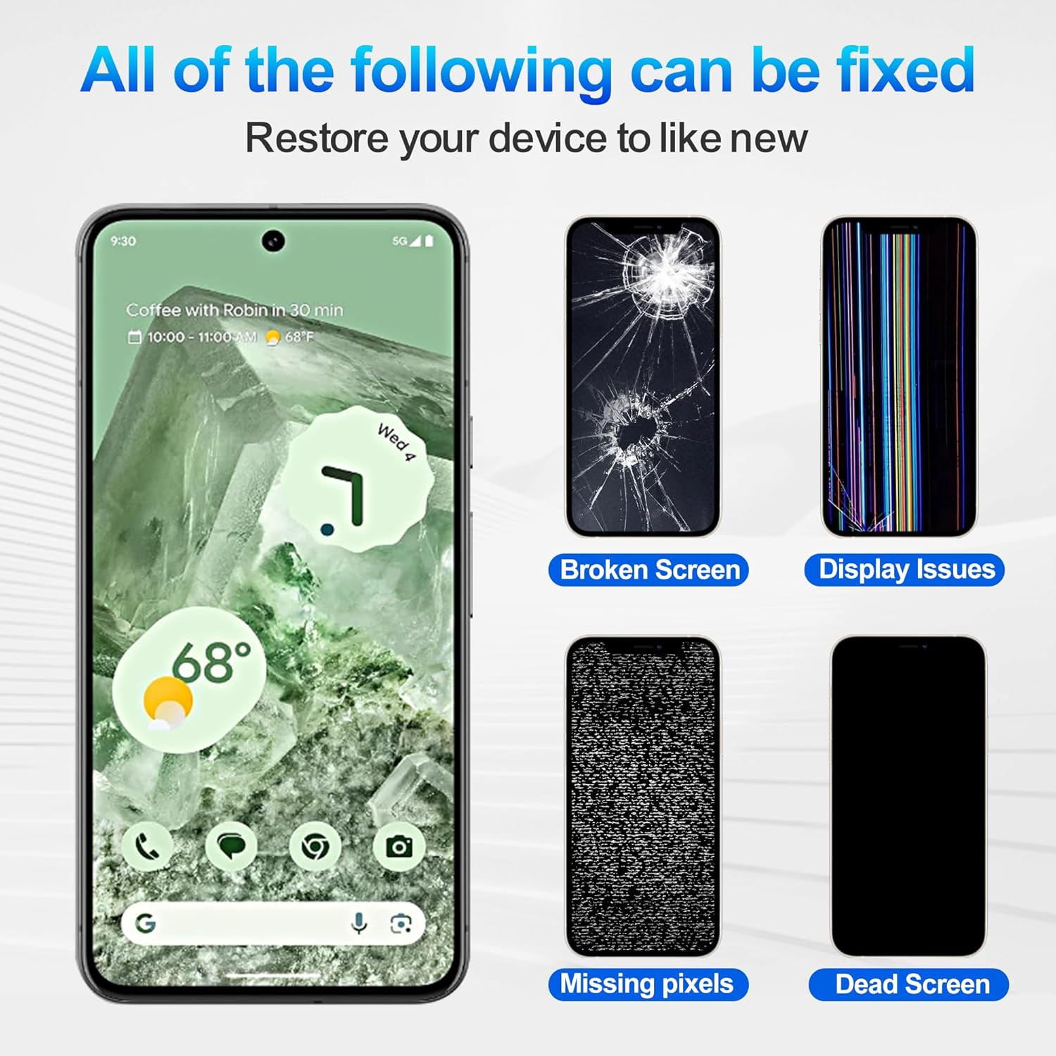 Duotipa OLED for Google Pixel 9 Screen Replacement for Google Pixel 9 G2YBB GUR25 G1B60 LCD Display Touch Screen Digitizer Assembly Replacement with Tools(Fingerprint Support)