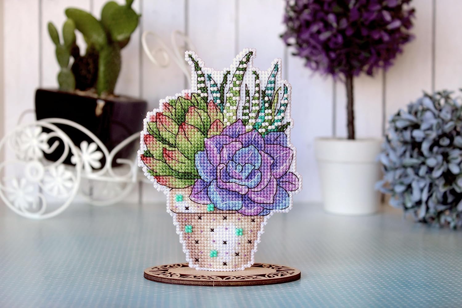 Flower Mood - Counted Cross-Stitch Double-Sided kit on The Plastic Canvas. MP Studia SR-418