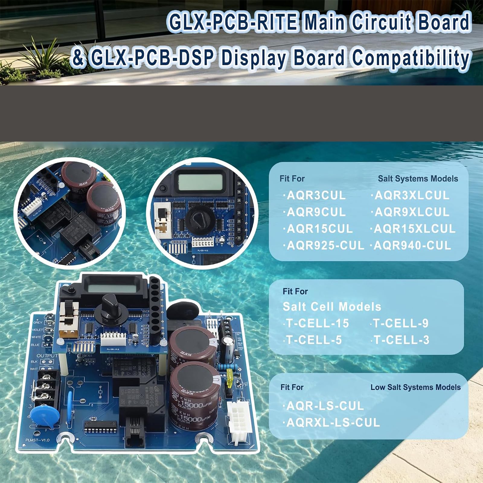 Kit PCB pour contrôle d'entretien de piscine