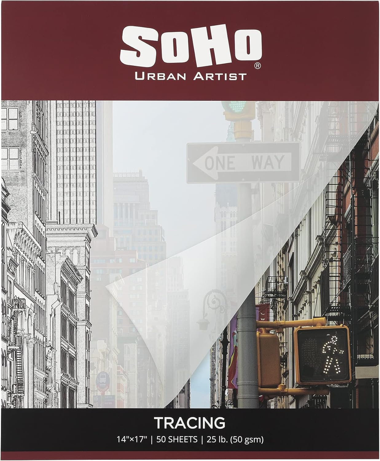 SoHo Urban Artist Vellum Tracing Paper Pads 12 Pack 9x12 - Translucent Vellum Paper for Drawing, Tracing, Different Media Types