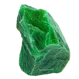 Amazing Gemstone Dark Green Aventurine Raw Crystals and Healing Stones, Natural Rocks For Tumbling - DIY Raw Stones And Crystals (1 Piece)