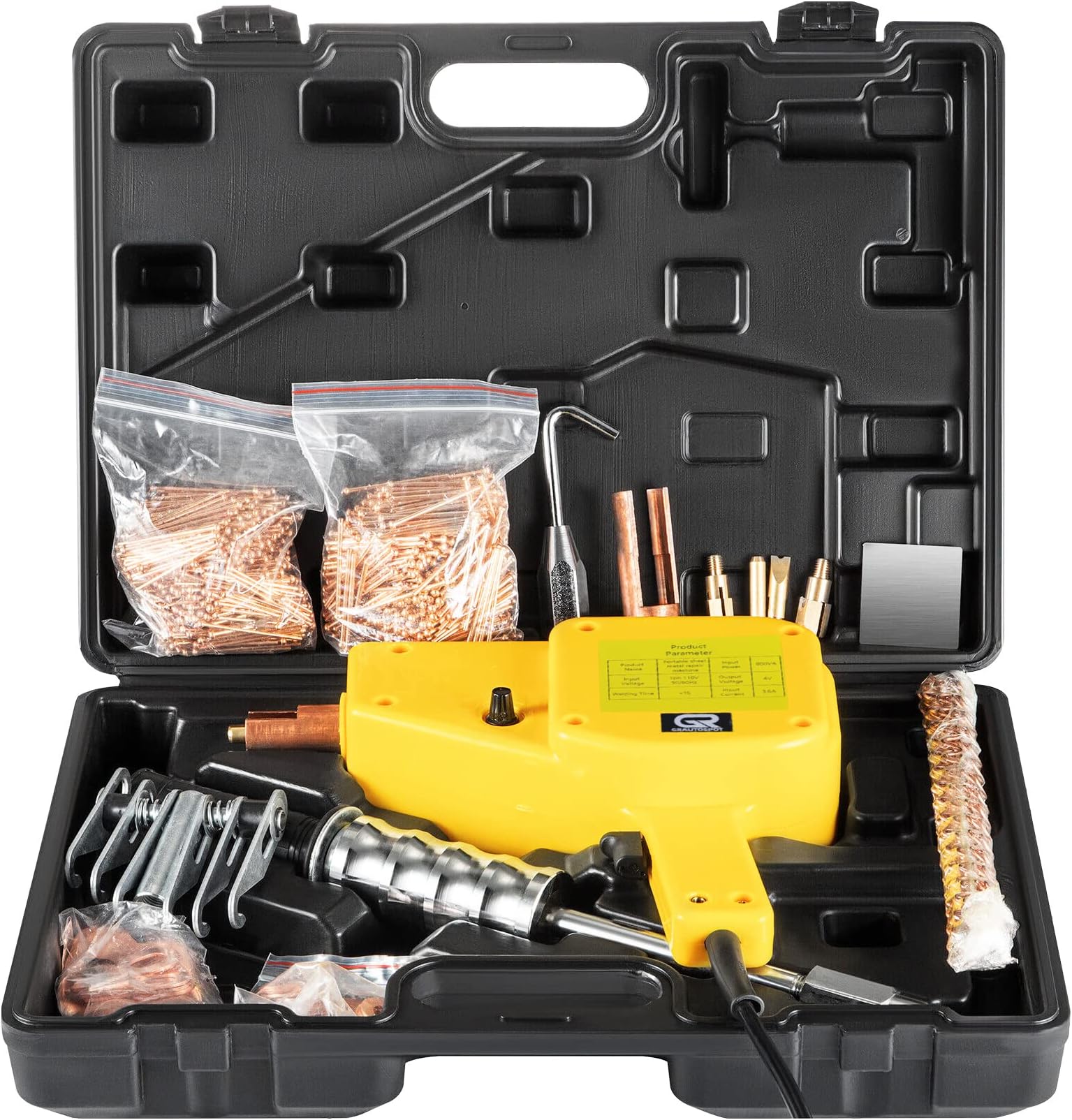 Stud Welder Kit, Stud Welder Dent Repair Kit, 800VA Spot Welder Stud, 110V Welder Stud Kit, Stud Gun Dent Puller Kit with Complete Accessories (11.3, kilograms)