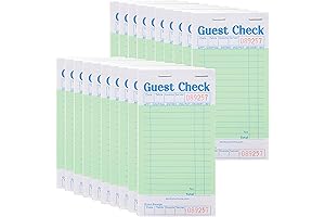 Stock Your Home 1000 Ticket Book Restaurant Guest Checks 20 Pack -...