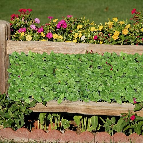 Miniatura 6 de Generic Valla de pared de plantas verdes, pantalla de privacidad de hiedra artificial, ampliable, para balcón, patio, exterior, decorativo, hiedra