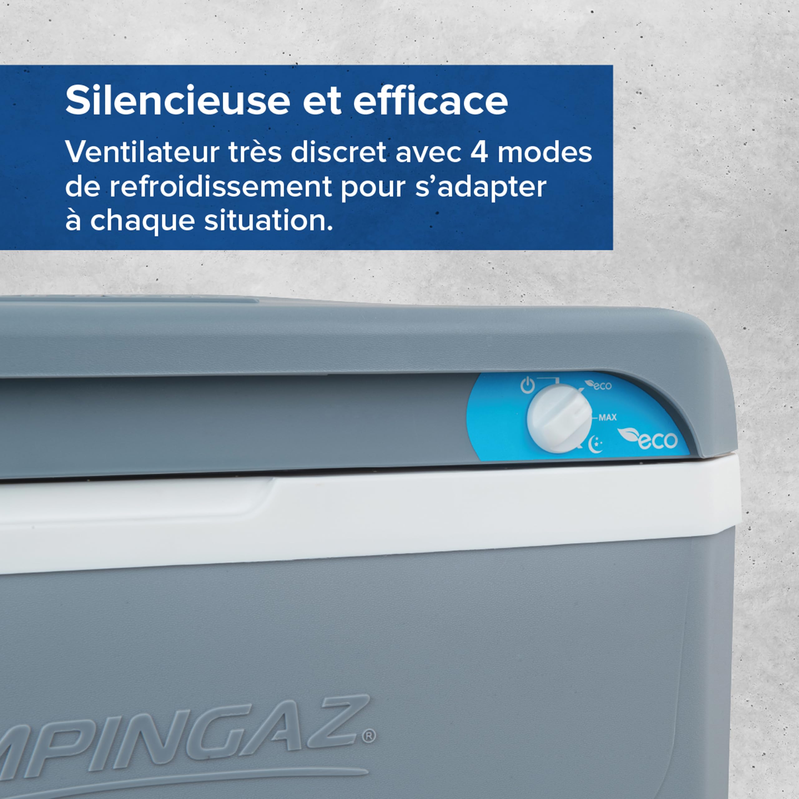 CAMPINGAZ Powerbox Plus 28 l, glacière thermoélectrique 12 V et 230 V, pour 8 Bouteilles de 1,5 l pour Voiture et Camping, avec Protection UV, capacité de 28 litres Bleu