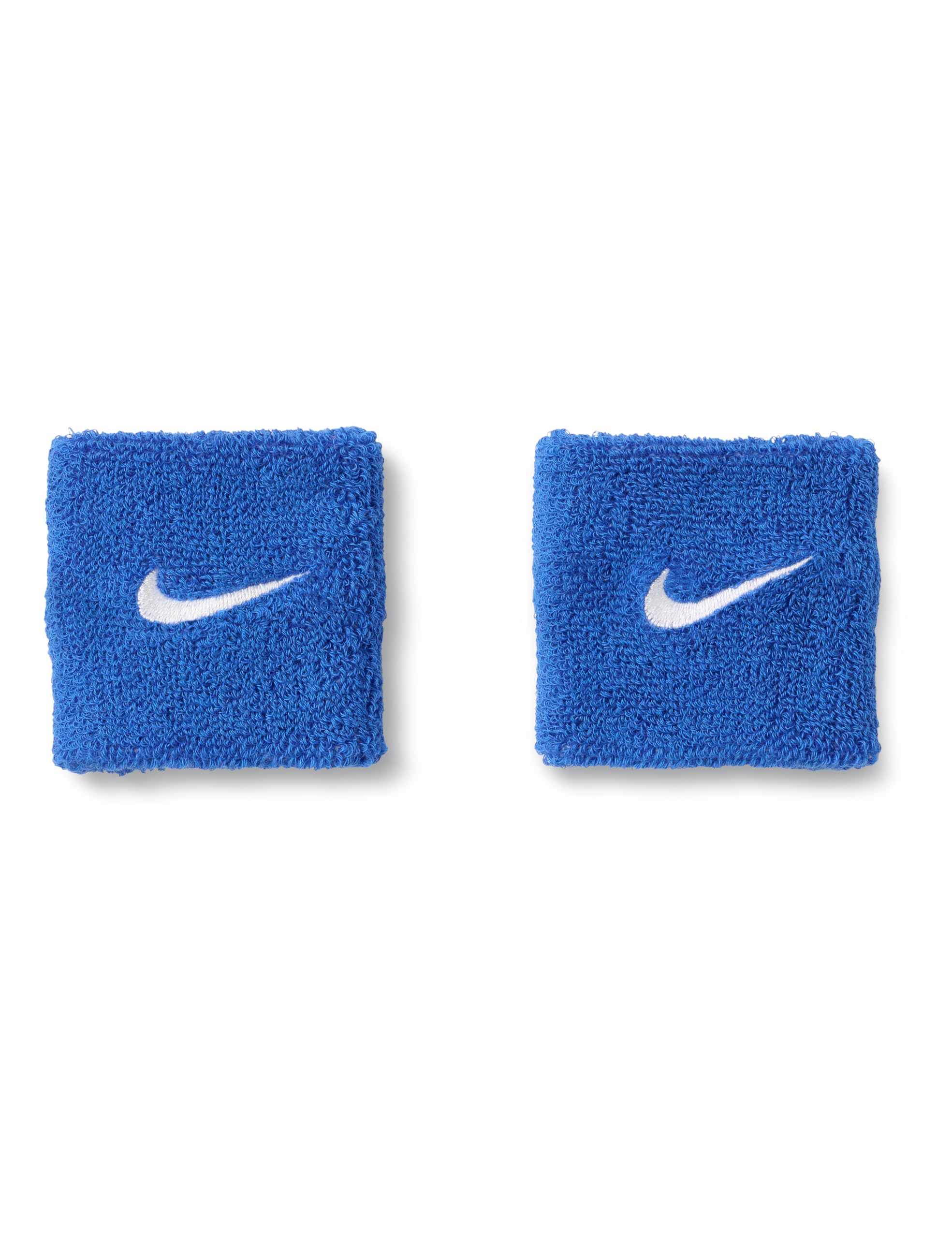 Nike Swoosh Classic Wristbands 2-Pack Sweatbands Tennis Fitness Running Wristbands Sports, Game Royal/White, One Size