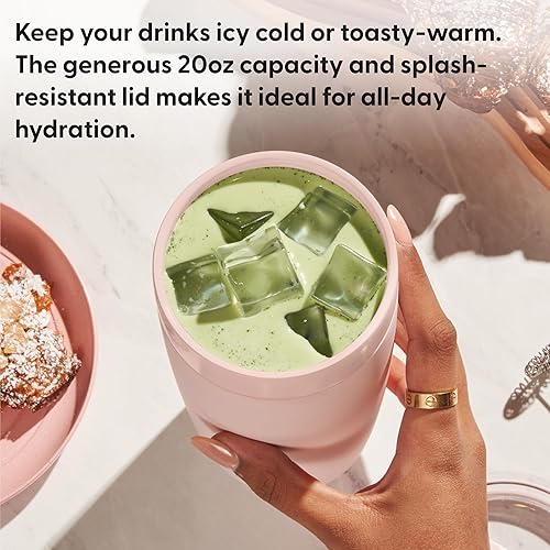 Miniatura 2 de W&P Porter - Vaso aislado de 20 onzas, revestimiento de cerámica, sin regusto metálico, para agua, café y té, boca ancha aislada al vacío, apto para