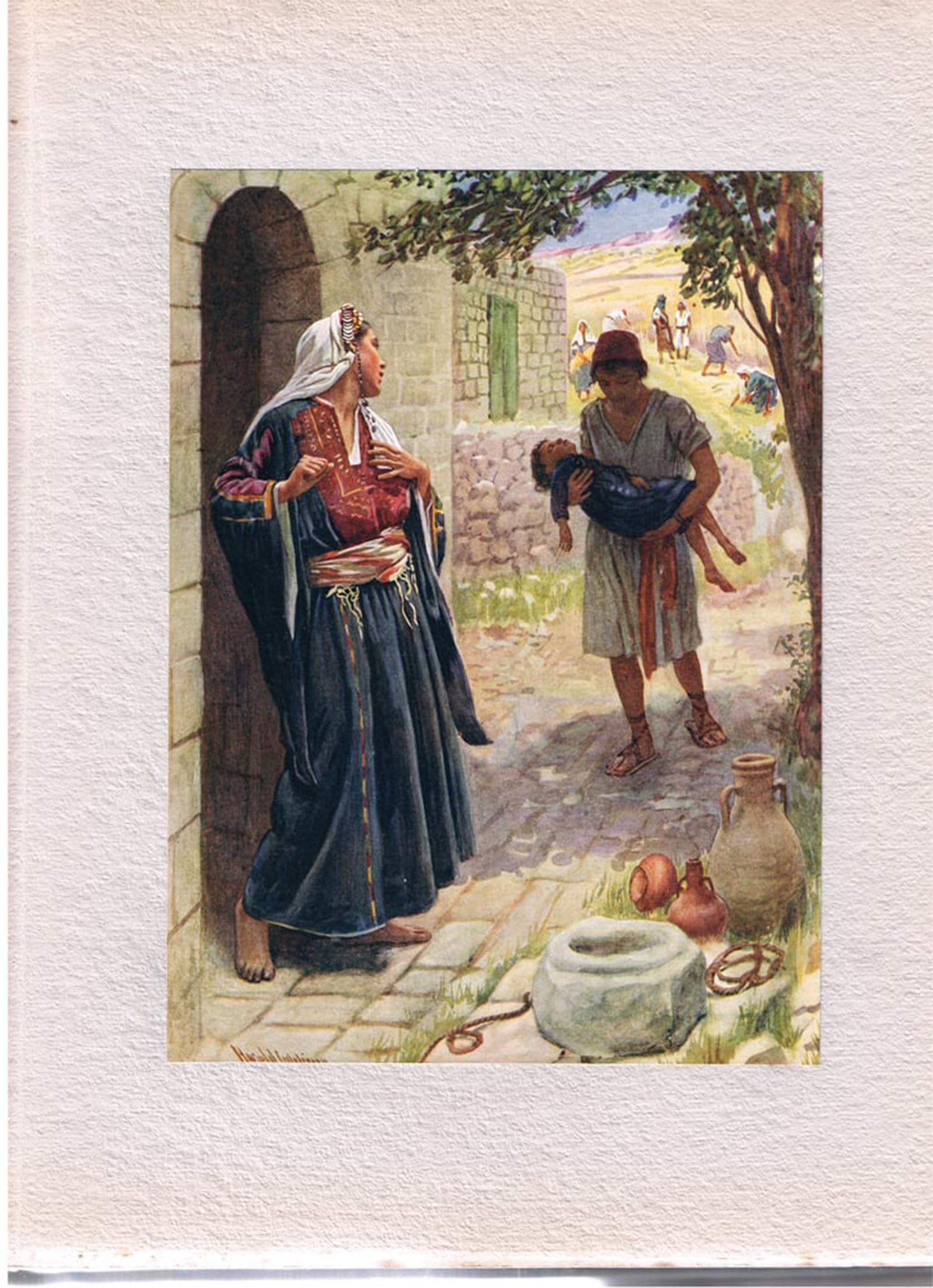 ARTXLXXBN Famous Painting Art Wall Decor Abstract Art Picture the Shunammite Woman by Harold Copping Animal Pictures for Home Decor 60x90cm