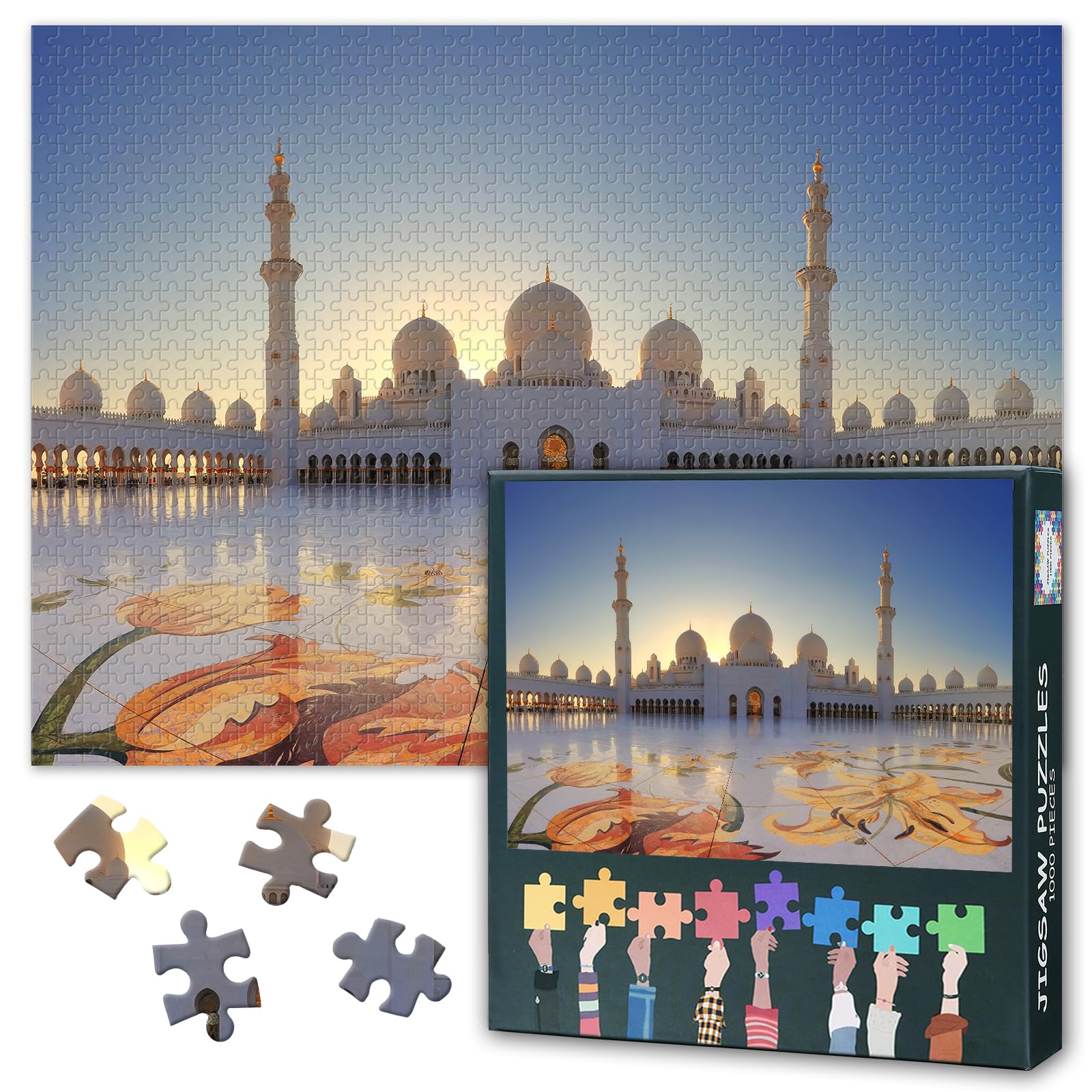 Amazon.com: Islamic Puzzles for Adults 1000 Pieces, Grand Mosque