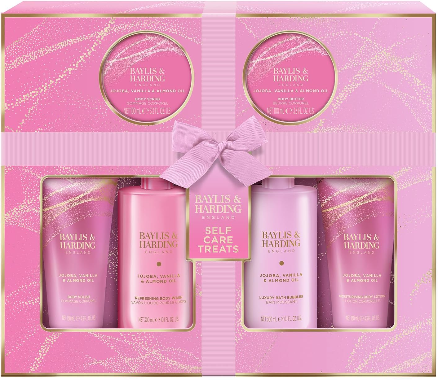 Baylis & Harding Jojoba, Vanilla & Almond Oil Luxury Pamper Gift Set - Vegan Friendly
