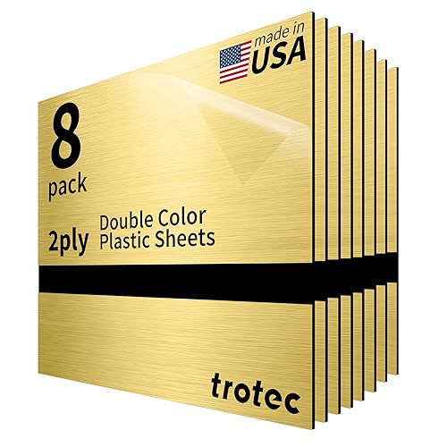 Trotec TroLase - Lámina acrílica metálica de 8 unidades x 12 x 116 pulgadas, acrílicos de aspecto metálico para grabado y corte láser, impresión,