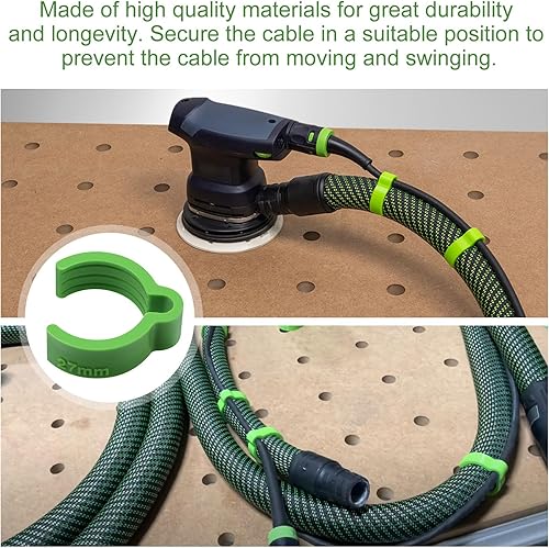 Miniatura 4 de Clips de manguera en espiral para manguera de polvo, clips organizadores para mangueras Festool Vacuum D27 para lijadora Festool y extractor de