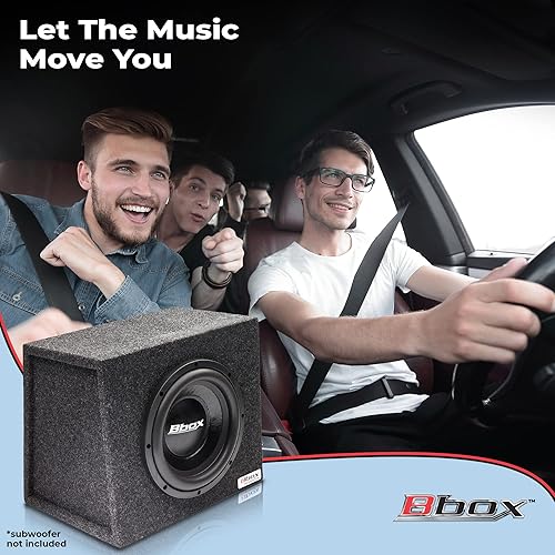 Miniatura 48 de Atrend Bbox Car Pro - Carcasa para altavoz de audio de 10 pulgadas, carcasa de subwoofer/altavoz con ventilación única MDF de alta calidad