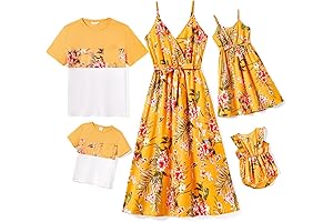 Mommy and Baby Matching Hawaiian Tropical Dress and Shirt Set