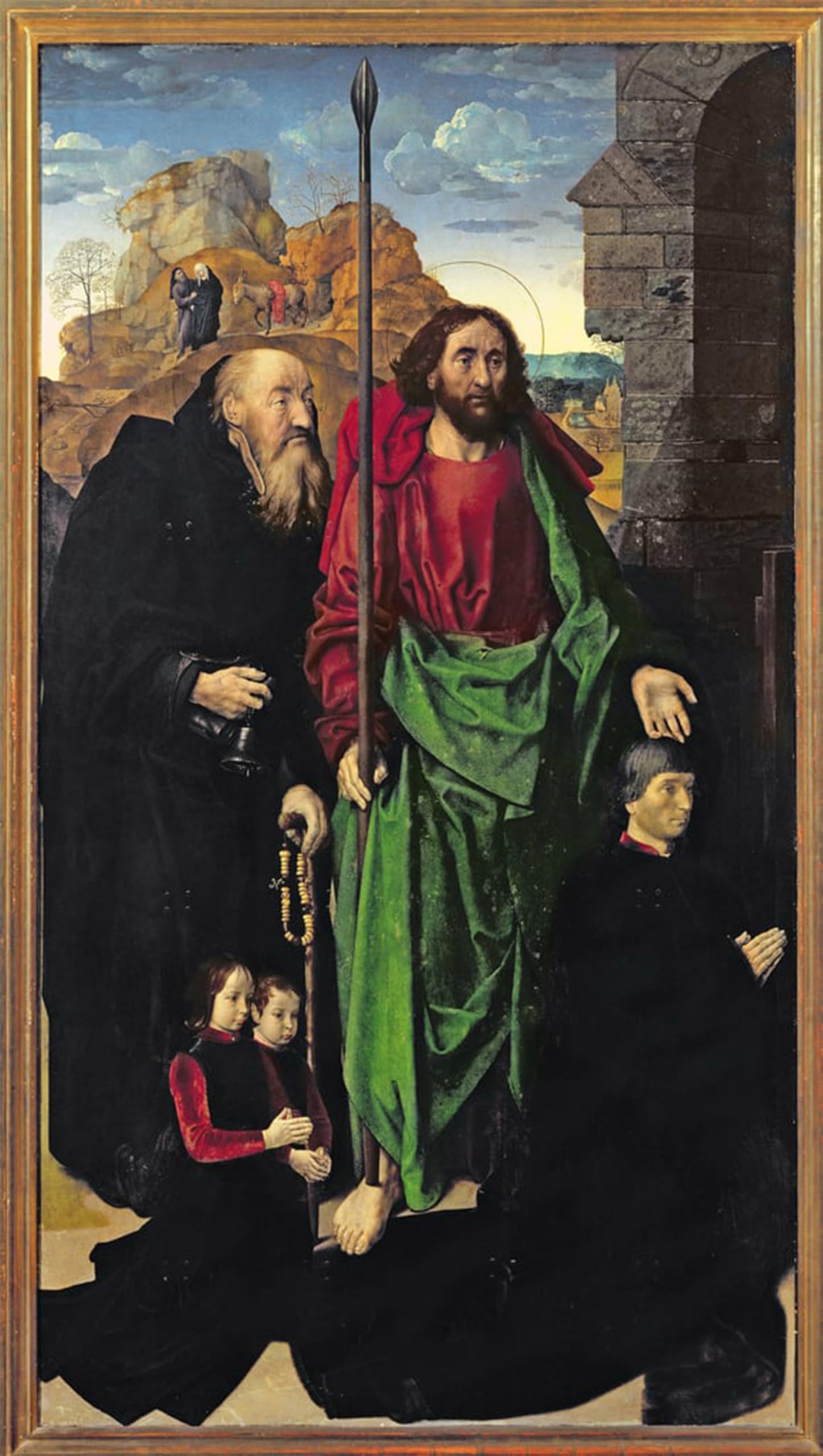 RZHRHJES Vintage Picture Wall Picture Painting Print Poster the Portinari Altarpiece St and the Hermit with Tommaso Portinari by Van Der Goes Abstract Wall Art Painting for Home Decor 60x90cm