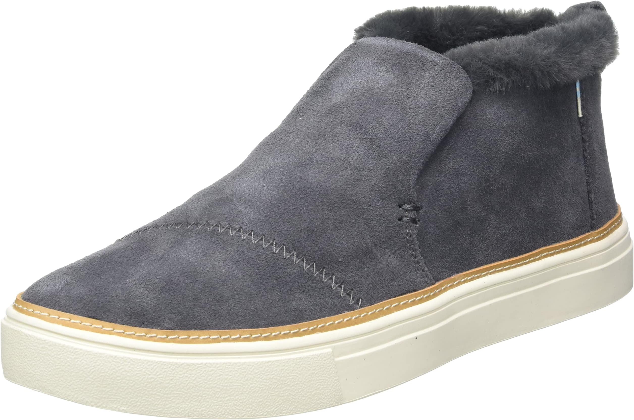 Women's Paxton Water Resistant Sneaker, Forged Iron Grey Suede/Faux Shearling,7.5