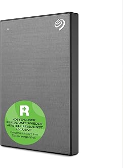 Seagate One Touch with password, 1TB, portable external hard drive, PC, Notebook & Mac, USB 3.0, Space Gray (STKY1000404)