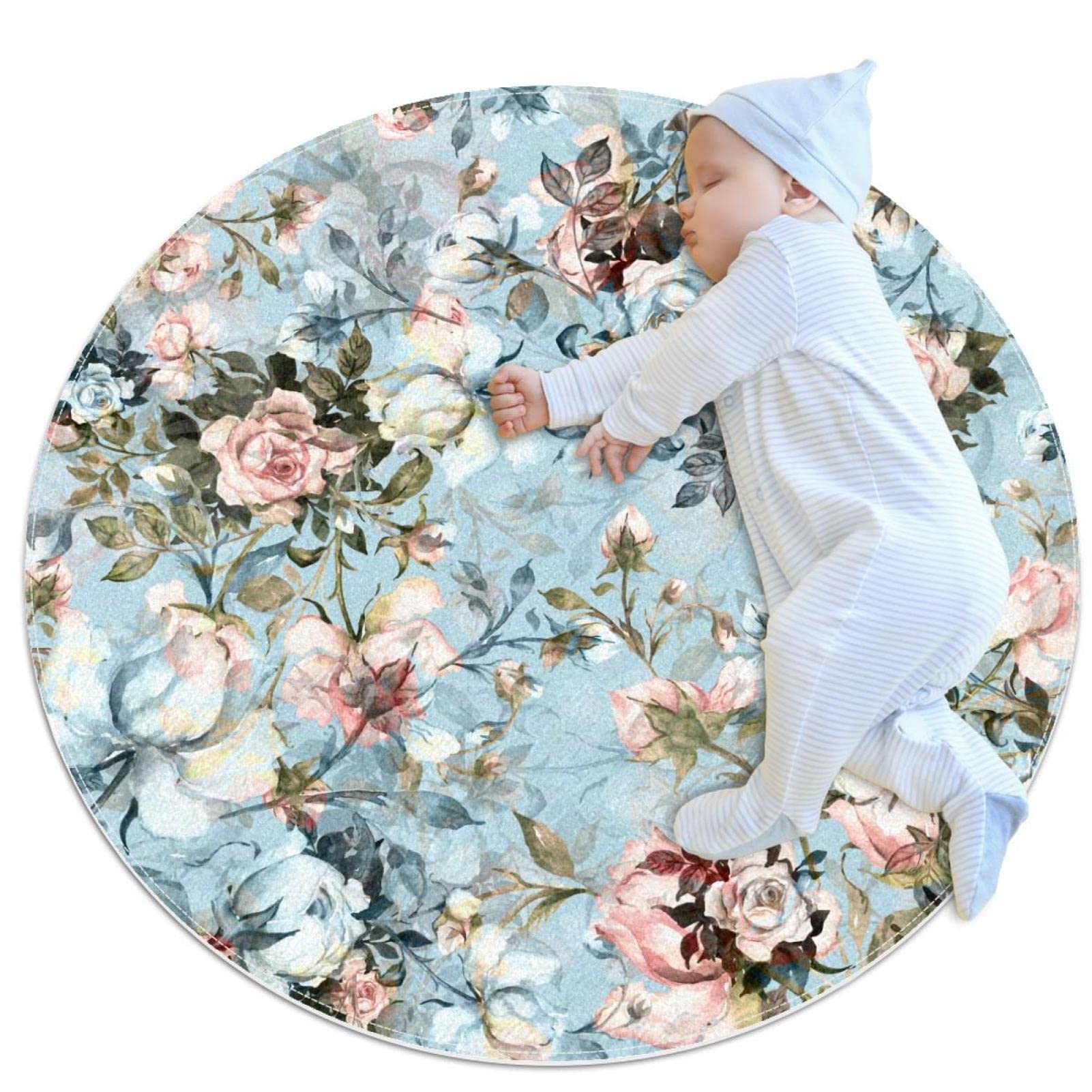 Tapis fleurs aquarelles pour salon et chambre : le confort rond de JDEZ