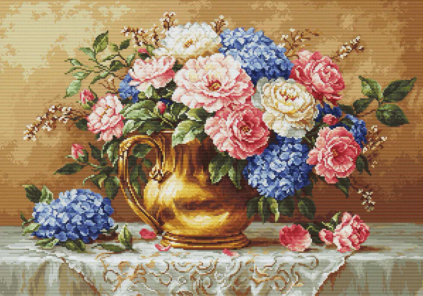 Petit Point Kit Luca-S GOLD - Golden Bloom, G723