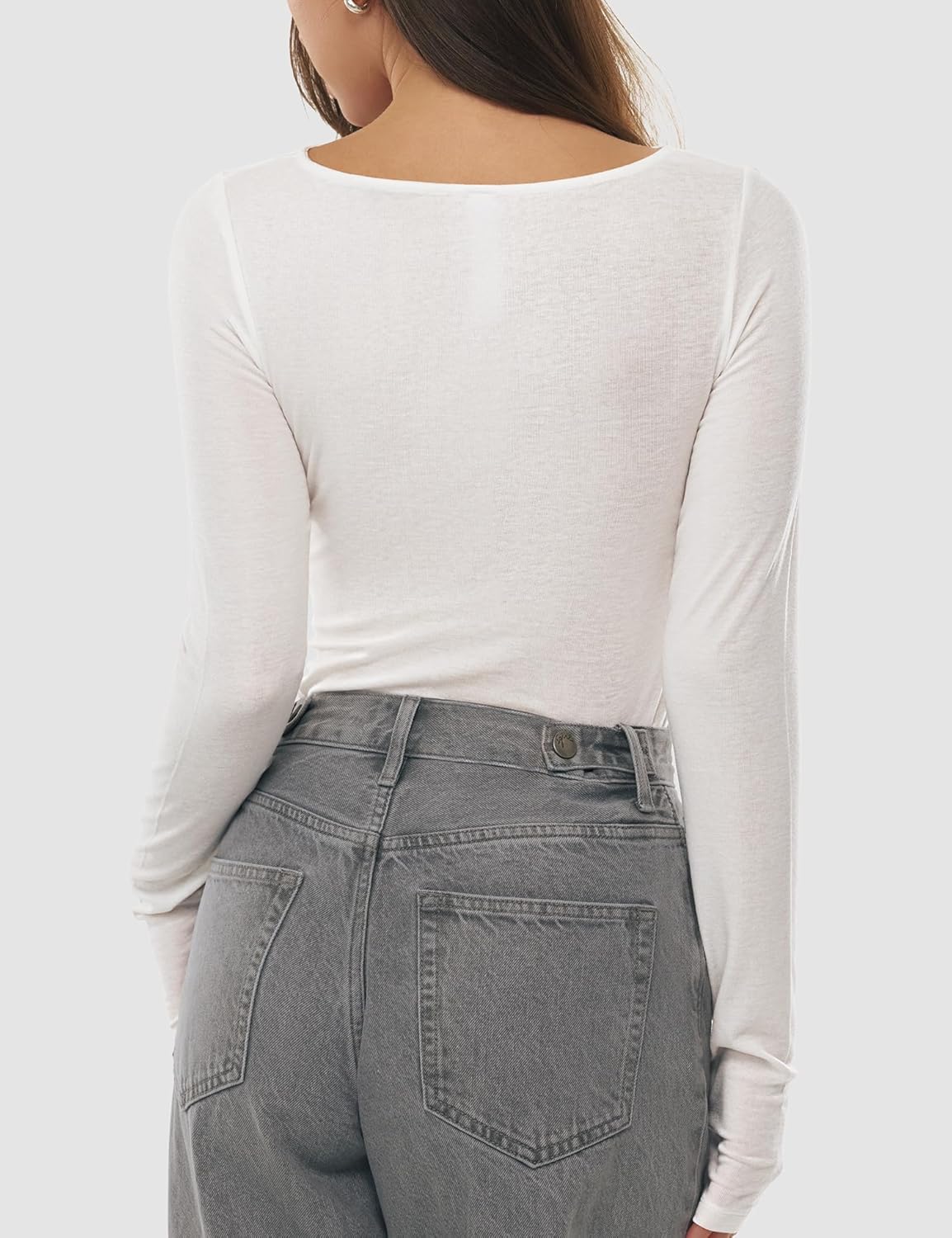 Women's Boat Neck Long Sleeve Shirts Merino Wool Blend Tops Fitted Basic Tee Cozy Embrace Collection - Image 3