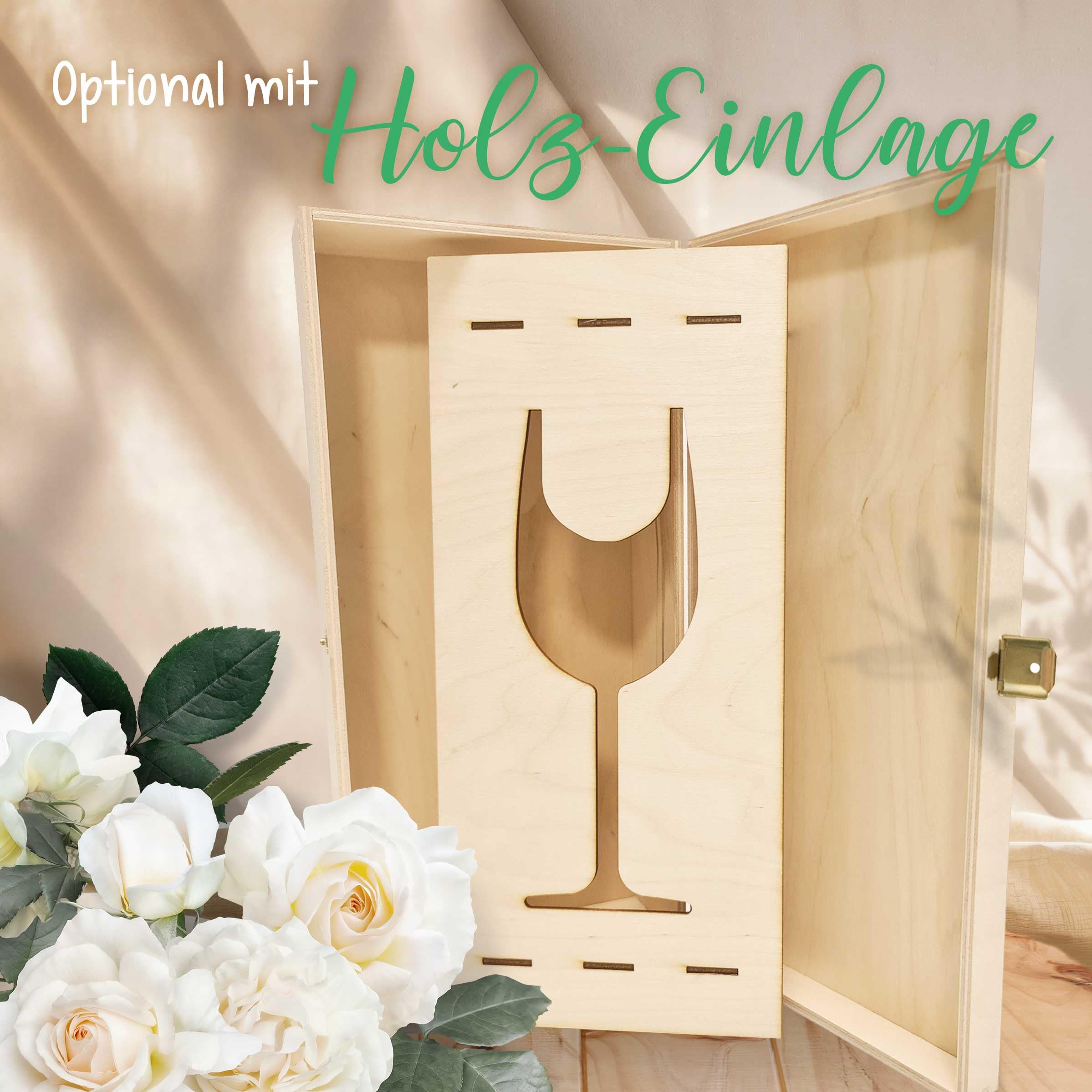 GRAVURZEILE Leonardo Weinglas mit Gravur - Bester Papa der Welt - Geschenkset inkl. Holzkiste & Flasche Wein - Geschenke für den besten Papa zum Vatertag, Geburtstag & Weihnachten - Farbe: Geschenkset